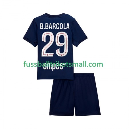 Fußballtrikots Paris Saint-Germain Bradley Barcola 29 Kinder 2025-2026 Kurzarm Heimtrikotsatz kaufen